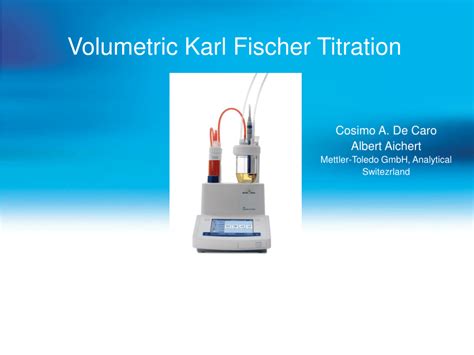 Volumetric Karl Fischer Titration distribution|karl fischer titration pdf.